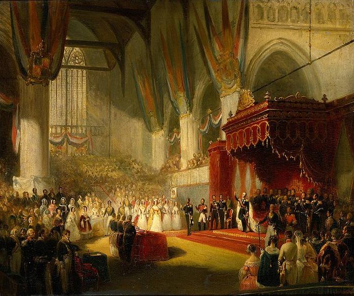 Nicolaas Pieneman The Inauguration of King William II in the Nieuwe Kerk